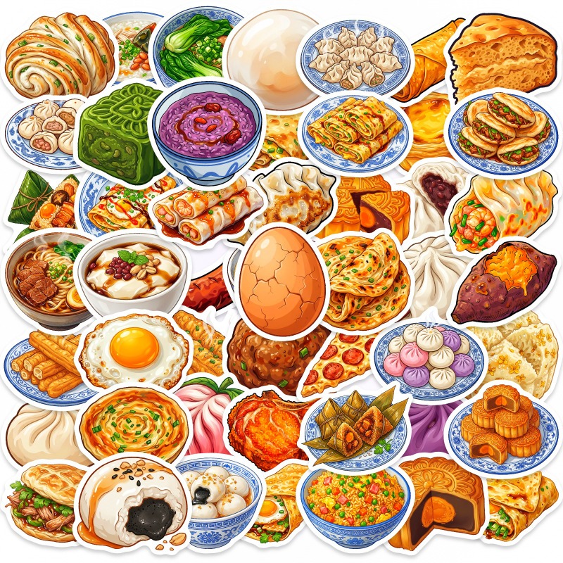 Food Good Snacks - 50 stuks Chinese Eten Dagboek, Niet-duplicaat