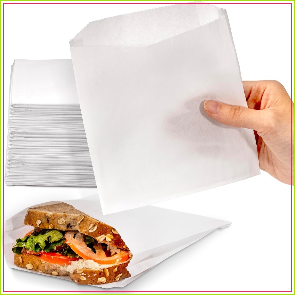 Food Snacks Images - 200 stuks vetwerende broodzakjes 7x6 inch,