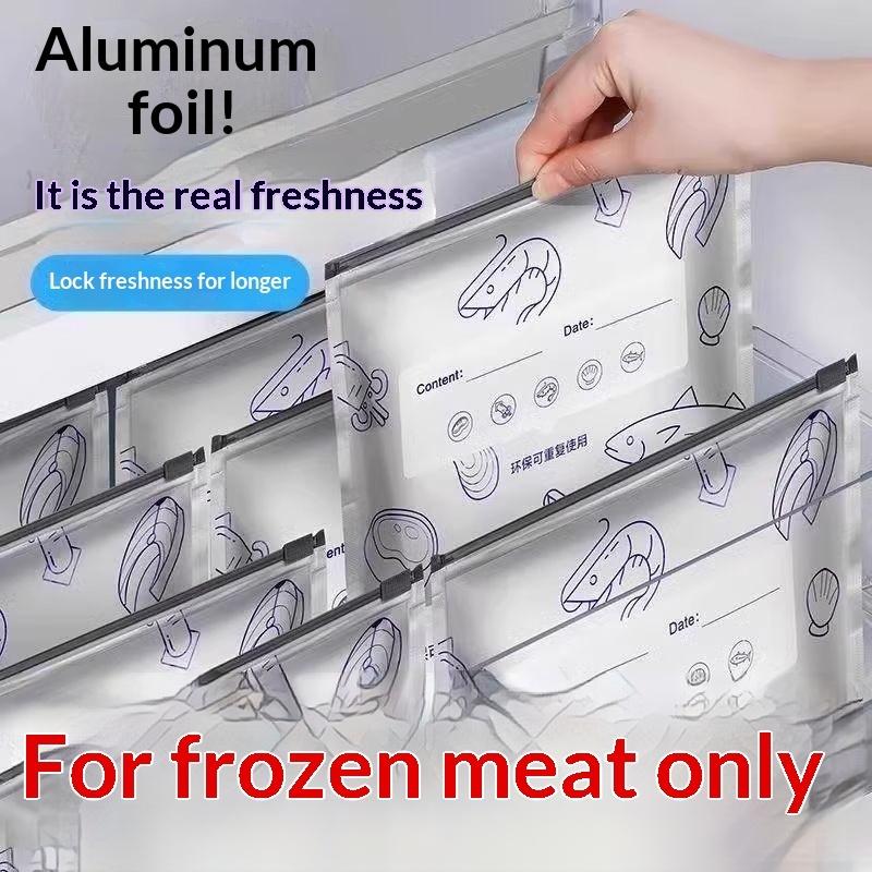 Snacks Food Labels - 50 stuks herbruikbare aluminiumfolie voedselbewaarzakjes, lekvrij,