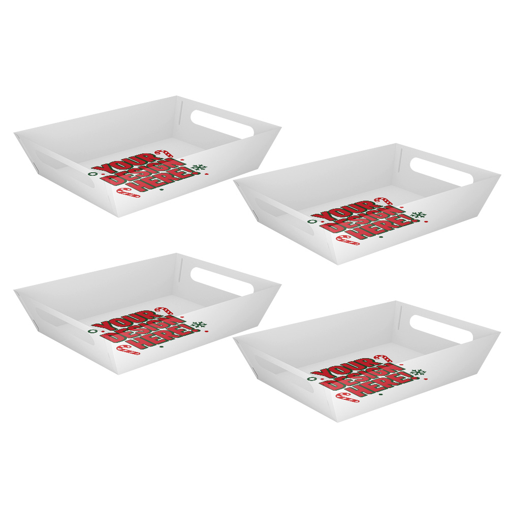 Food Snacks Images - 4-delige gepersonaliseerde papieren snackbak met aangepaste