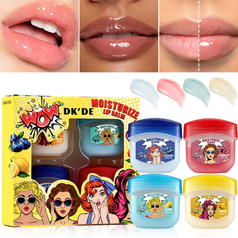 Dried Mango Slice - 4/8 stuks fruit lippenbalsemset, hydraterende lippenverzorging