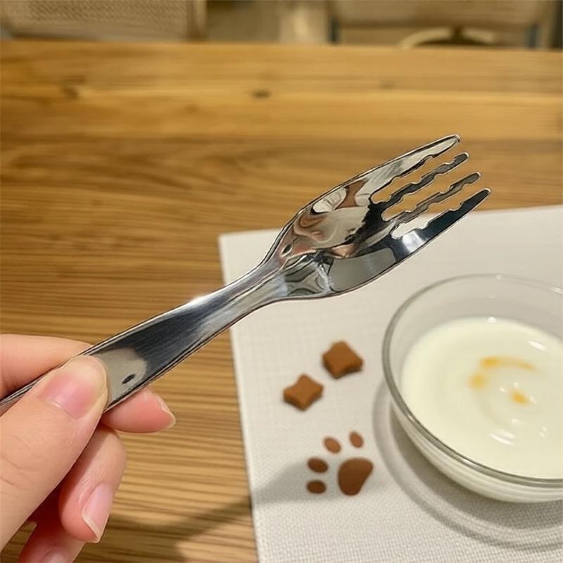 Food Snacks Ideas - Compacte roestvrijstalen lepel- en vorkset voor