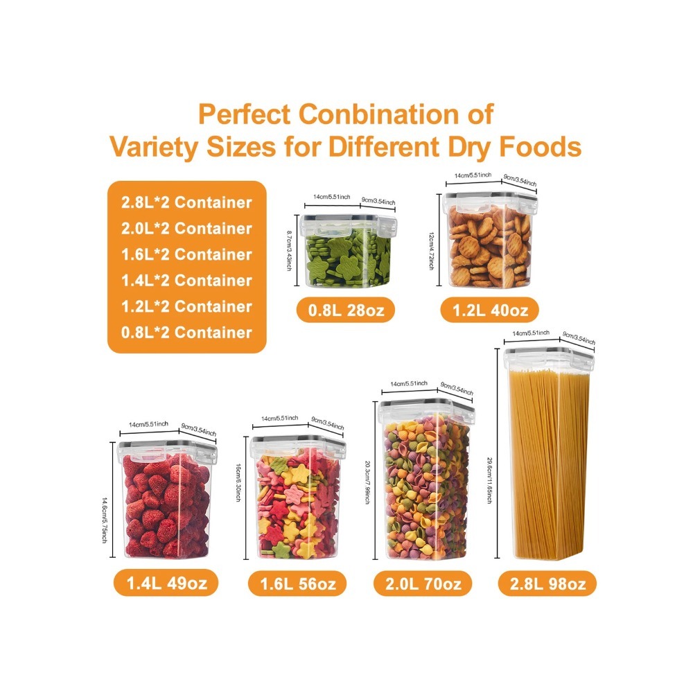 24 stuks afsluitbare voedselbe - Snacks Food Labels recensie en prijs