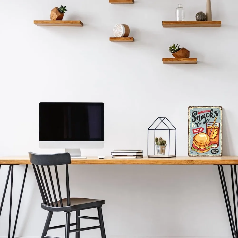 Vintage voedsel metalen bord,  - Food Snacks Drinks recensie en prijs
